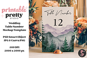 Rustic Floral Table Number Mockup, a Product Mockup by Printable Pretty Studio (Thumbnail 6 of 10)