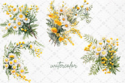 Mimosa Spring Flowers Clipart Daisy, a Decorative Illustration by LeCoqDesign (Thumbnail 2 of 4)