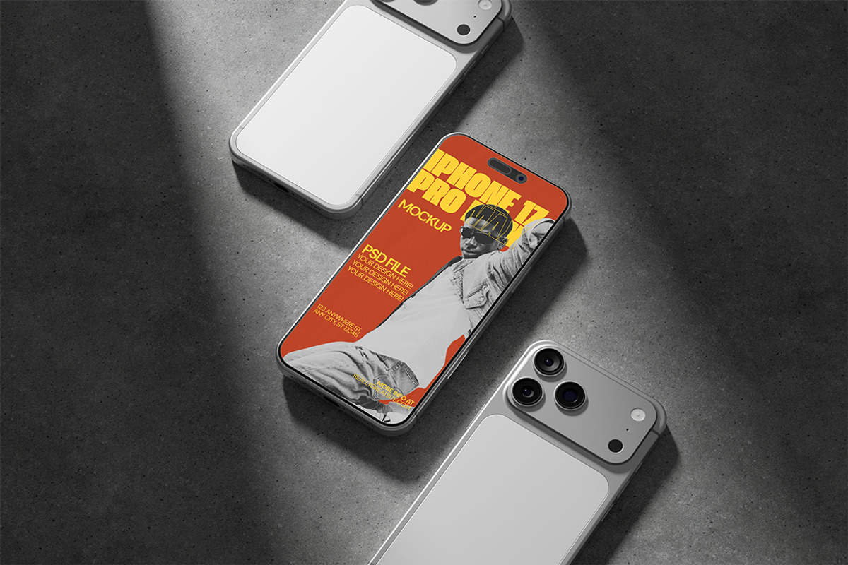 iPhone 17 Pro Max Mockup, an iPhone Mockup by xavier_studio (Photo 2 of 5)