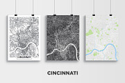 5 maps of USA cities set 4, an Illustration by MaximGertsen (Thumbnail 6 of 9)