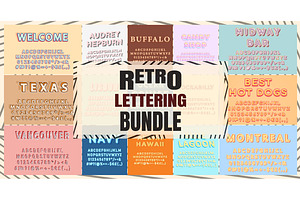 Retro Lettering Bundle