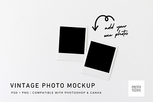 Square Film Photo Mockup Psd Png