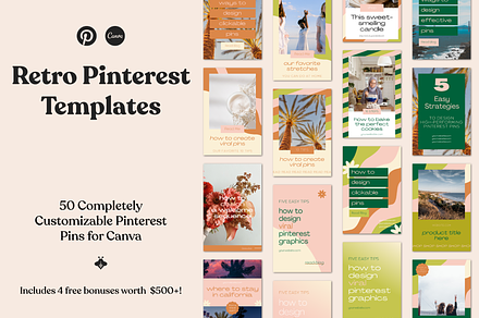 50 Retro Pinterest Templates