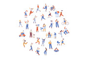 Vector People 200+ Bundle, a Person Illustration by Vector_Art (Thumbnail 10 of 28)