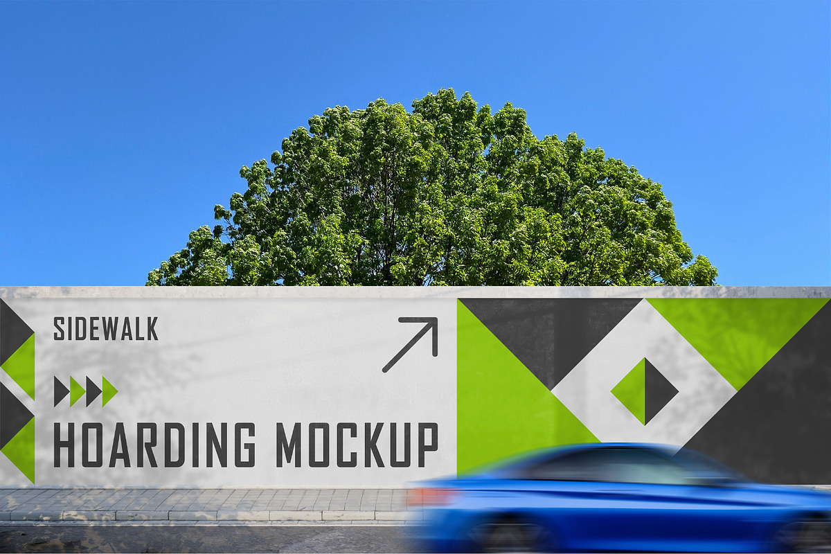 Outdoor Wall Hoarding Mockup, an Advertising Mockup by Farabion Studio (Photo 1 of 2)