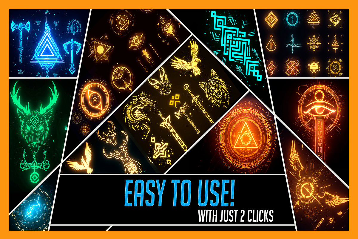 240+ Magic Hieroglyph Overlay Effect, an Object Graphic by Mikel Blazgad (Photo 2 of 16)