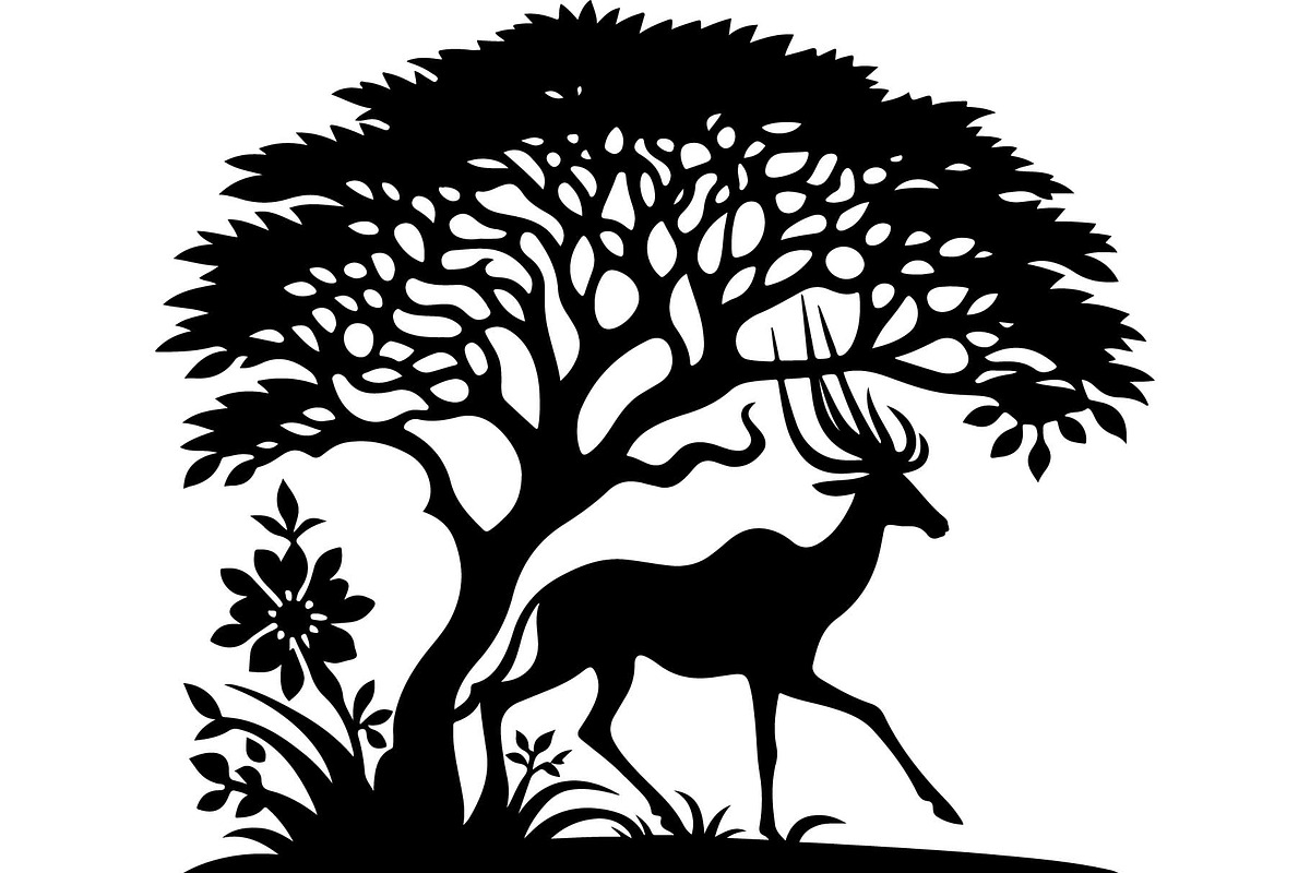 Black Nature & Wildlife Art Bundle, an Object Graphic by Designer_Momina (Photo 10 of 13)