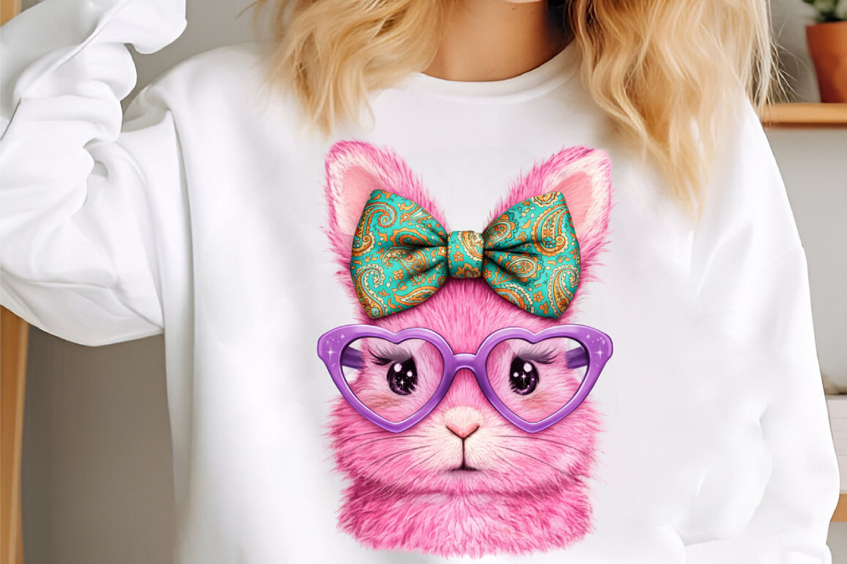 Retro Leopard Happy Easter Bunny Png, an Illustration by designcity5 (Photo 6 of 9)