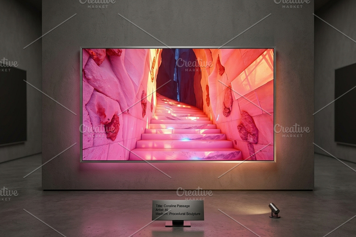 Pink Crystal Cave Stairs Stock Photo, a Background Photo by Aura Canyon HQ (Photo 4 of 8)