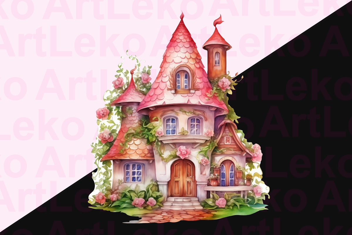 The Good Witch’s House Clipart, a Seasonal Illustration by LekoArt (Photo 9 of 10)