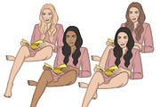 Planner Girl Clipart, a Work Illustration by GlamArtZhanna (Thumbnail 3 of 3)