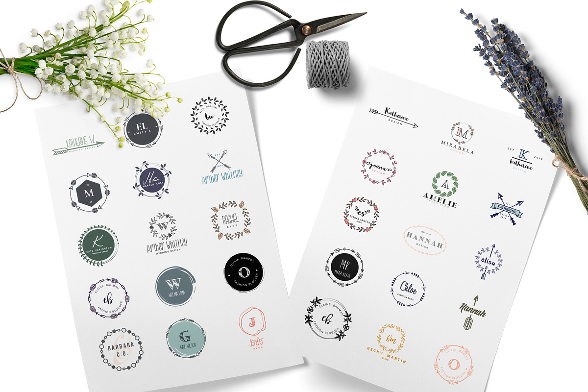 Feminine Logo Kit + BONUS, a Branding & Logo Template by GraphicDash (Photo 1 of 10)