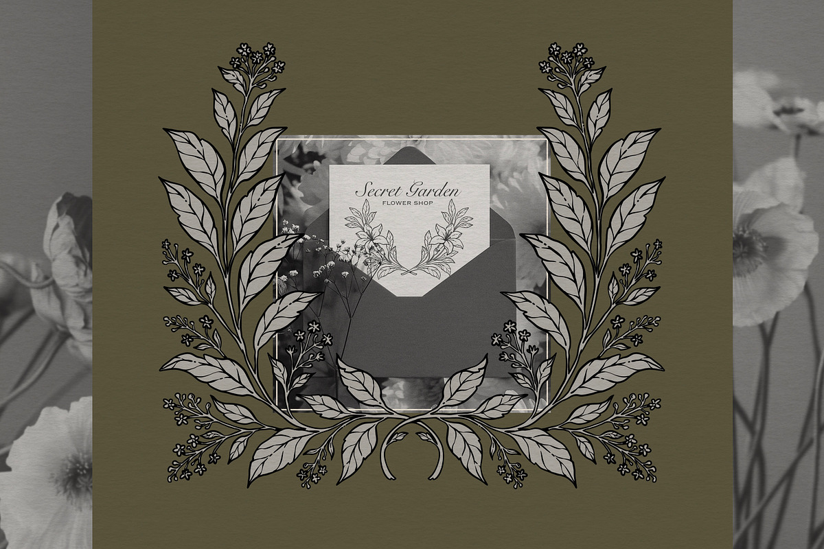 Floral Line Art Collection, a Decorative Illustration by heyXeni (Photo 4 of 12)