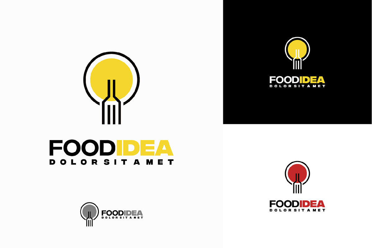 Set of Food Idea logo designs, a Branding & Logo Template by Lucky Creative (Photo 3 of 5)