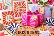 Circus tent stripey backgrounds, a Pattern Graphic by Kiwi Fruit Punch (Thumbnail 3 of 3)