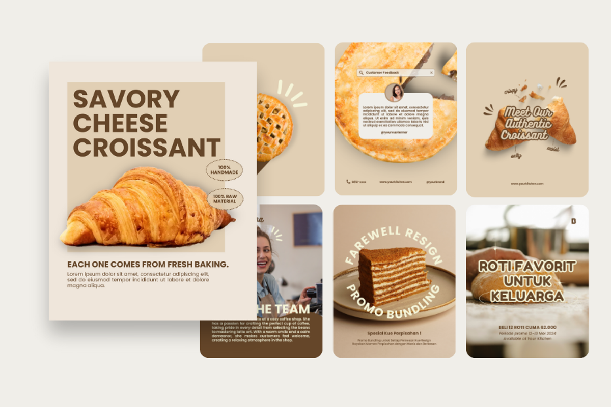 30-Day Bakery Content Templates, a Social Media Template by Moodwave Studio (Photo 8 of 9)