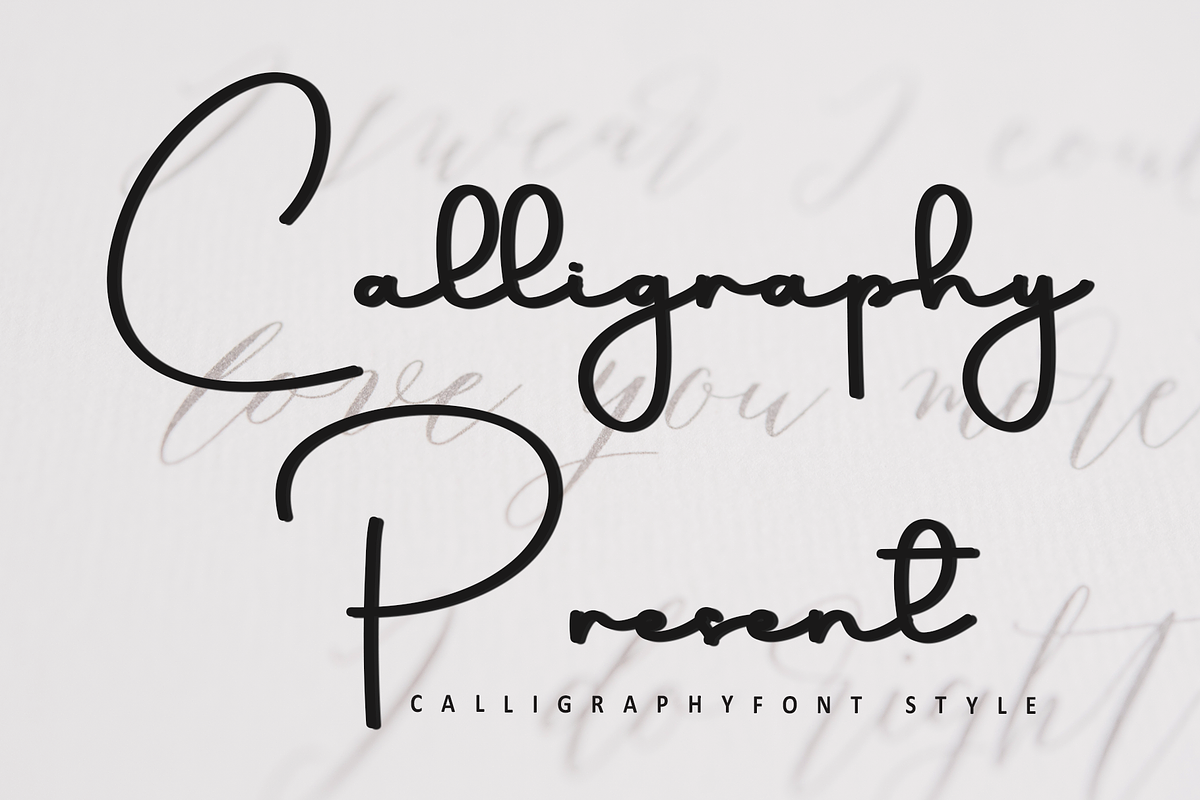 Calligraphy Present, a Handwritten Font by FreshTypeINK (Photo 1 of 8)