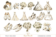 Watercolor Boho Wedding Clipart, an Illustration by MockupWizard (Thumbnail 3 of 6)