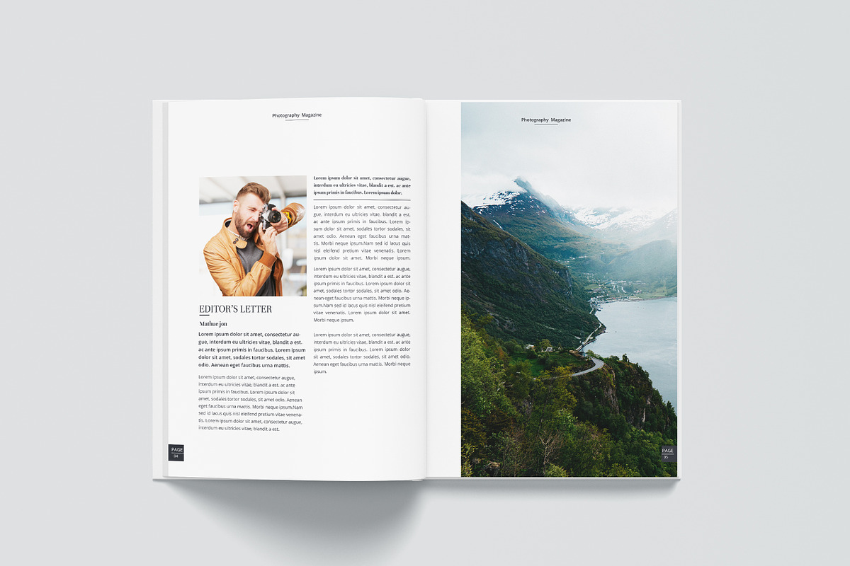 Photography Magazine Template | Word, a Magazine Template by obidullah_01 (Photo 4 of 13)