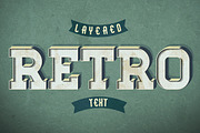 Retro Text Style V2, a Layer Style Add-On by mixmedia87 (Thumbnail 1 of 5)