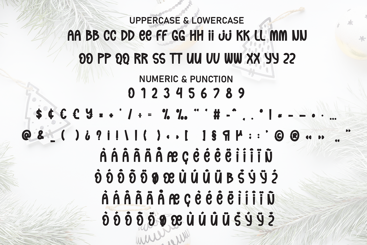 Christmas Ornaments | Script Font, a Script Font by Scratchones (Photo 7 of 8)