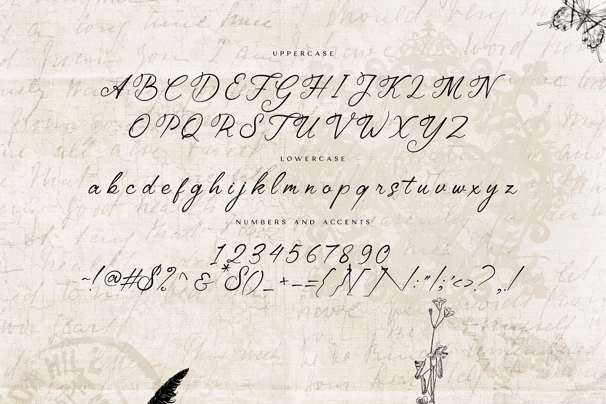 Amantta Script Font, a Script Font by BumbleGraph Studio (Photo 3 of 10)
