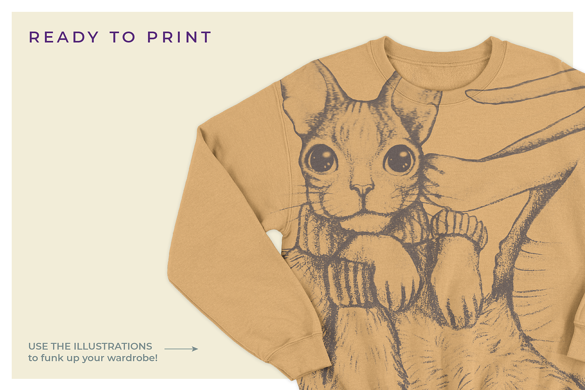Funky Cat Illustrations & Patterns, a Decorative Illustration by ...