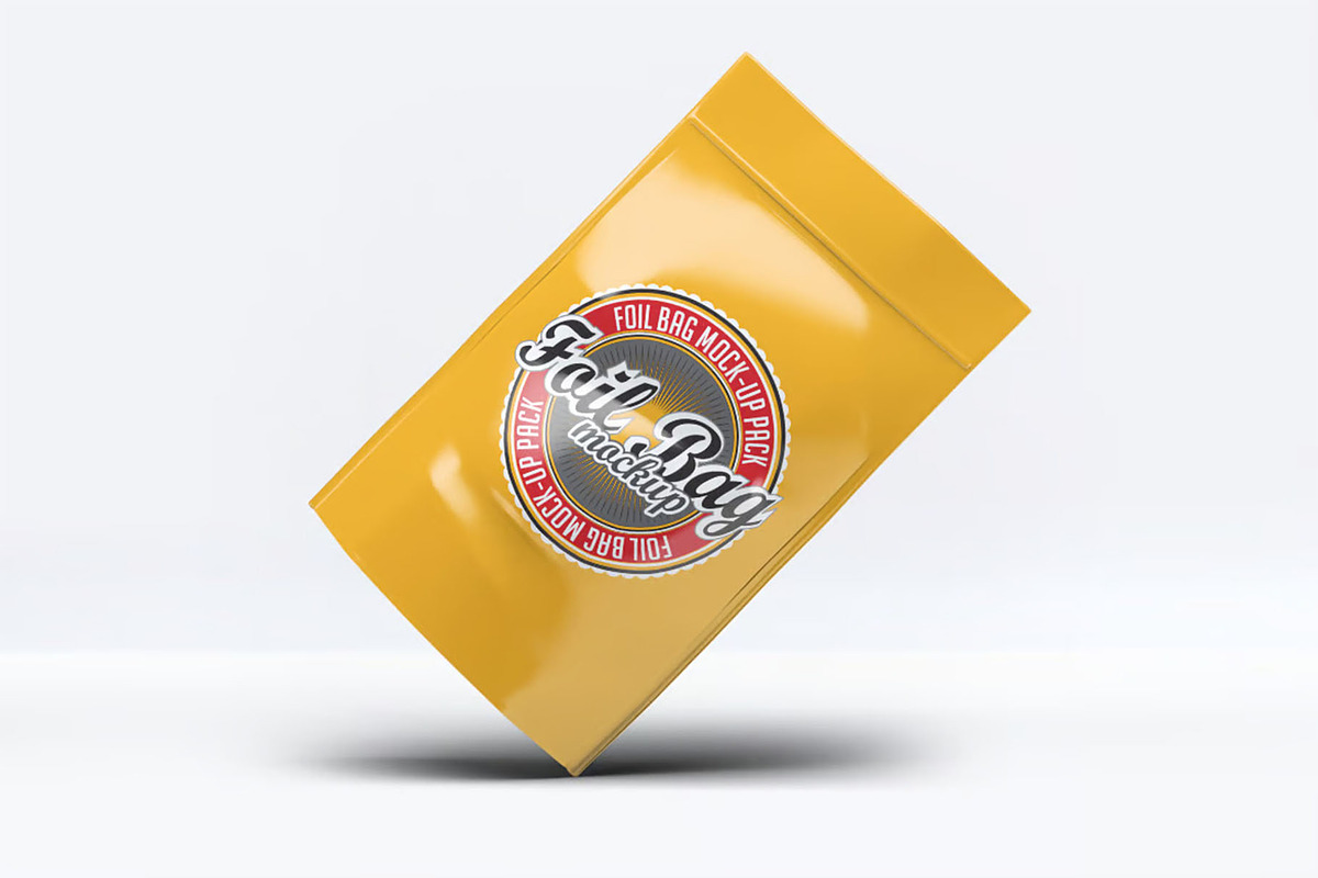 Foil Bag Mock-up Pack, a Packaging Mockup by DesignRushMarket (Photo 7 of 8)