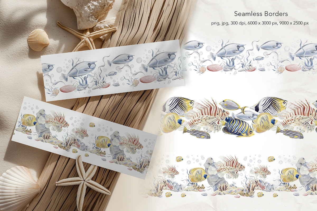 Tropical fish watercolor, an Animal Illustration by Alena Sid (Photo 9 of 11)