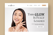 Skincare Landing Page Layout, a Landing Page Template by ContestDesign (Thumbnail 2 of 7)