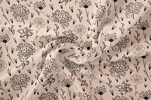 Seamless Floral Pattern Black