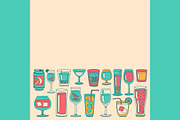Doodle cocktail icons and patterns, a Pattern Graphic by Art Loft (Thumbnail 9 of 16)