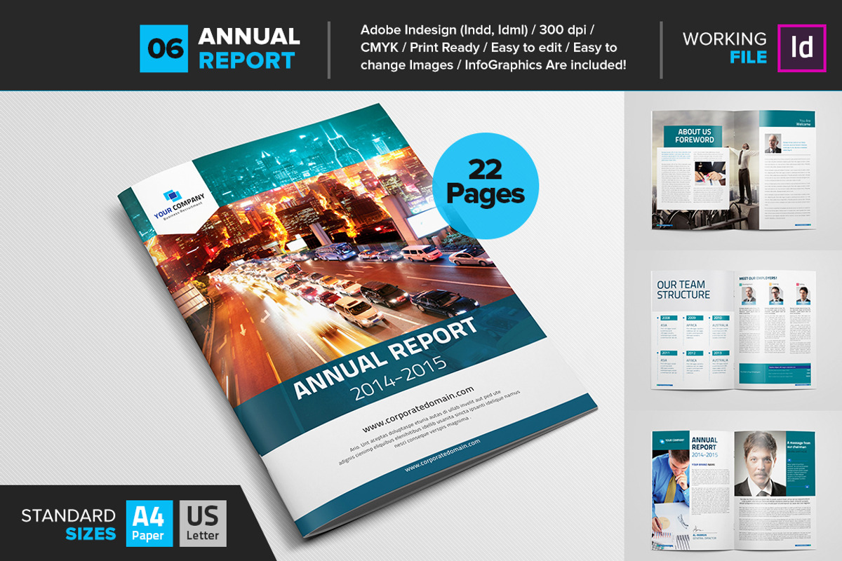 Clean Corporate Annual Report_V6, a Brochure Template by Layout Design (Photo 1 of 5)