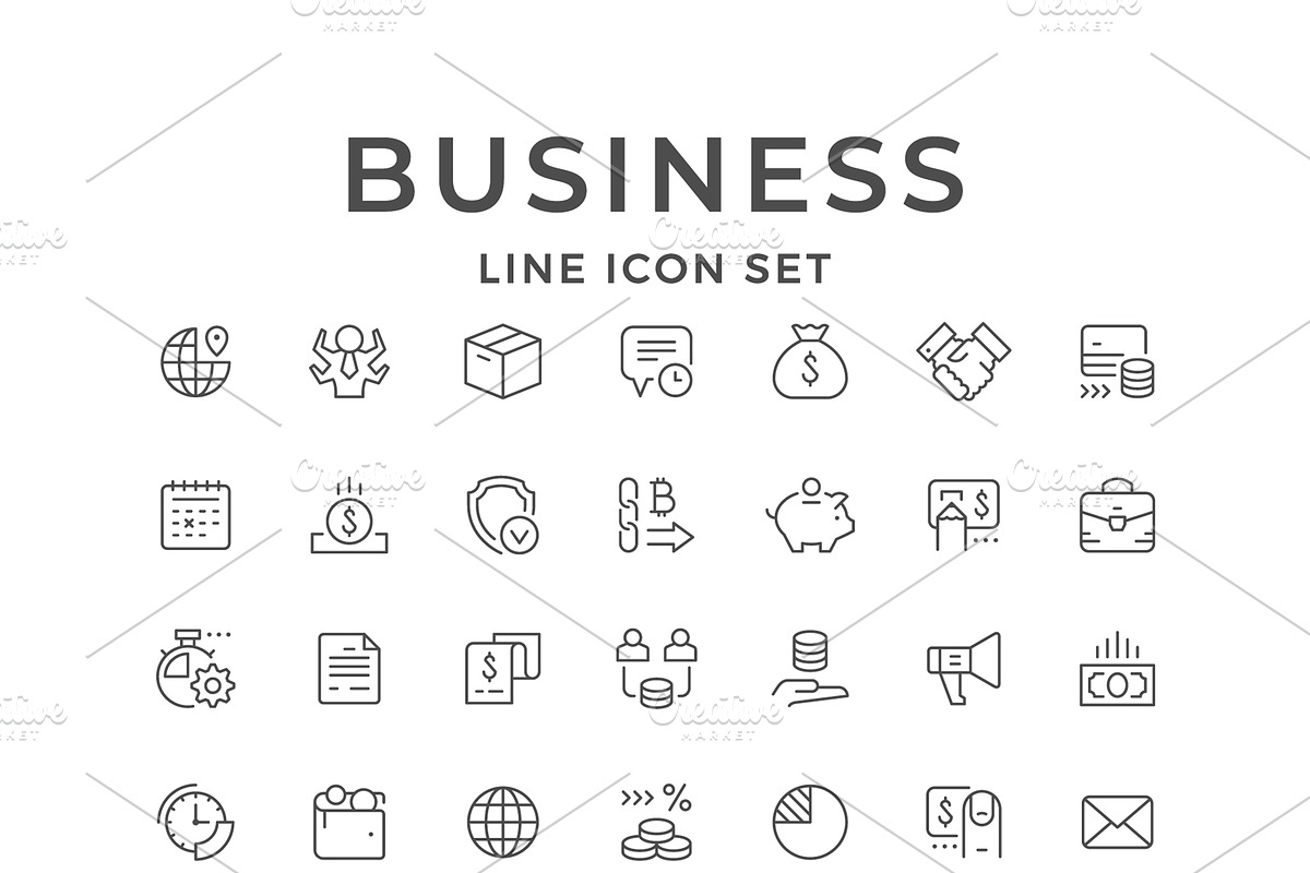 Set line icons of business, an Outline Icon by motorama (Photo 1 of 2)