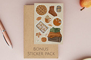 Cozy Autumn Watercolor clipart, a Food Illustration by Marge Art (Thumbnail 4 of 4)