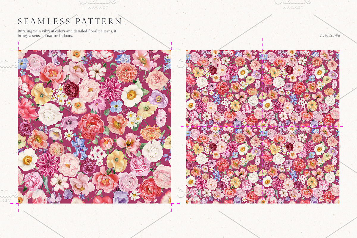 FLORAMA 6 Floral Seamless Patterns, a Pattern Graphic by Veris Studio (Photo 14 of 34)