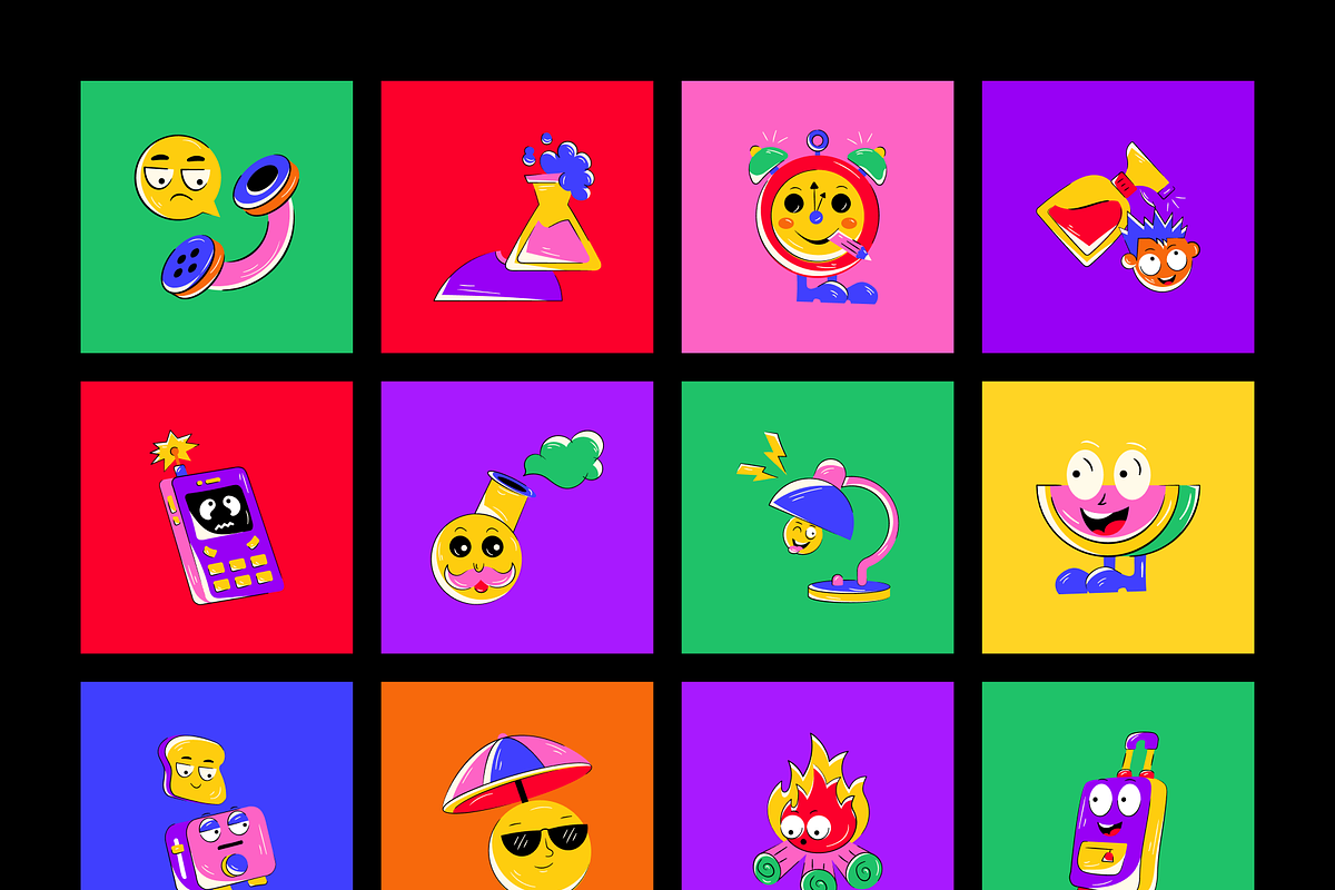Animated Funny Stickers, a Duotone Icon by Vectors Market (Photo 6 of 8)
