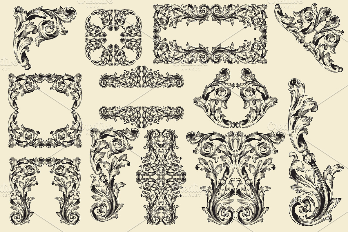 Frames And Borders Ornate Vintage, a Decorative Illustration by Samira (Photo 2 of 6)