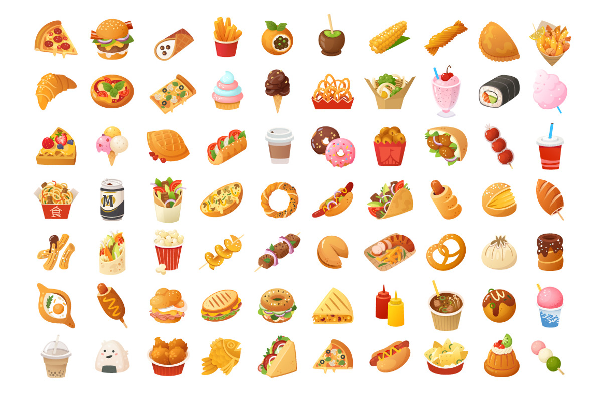 Street Food Icons, a Food Illustration by Moonery's (Photo 2 of 3)
