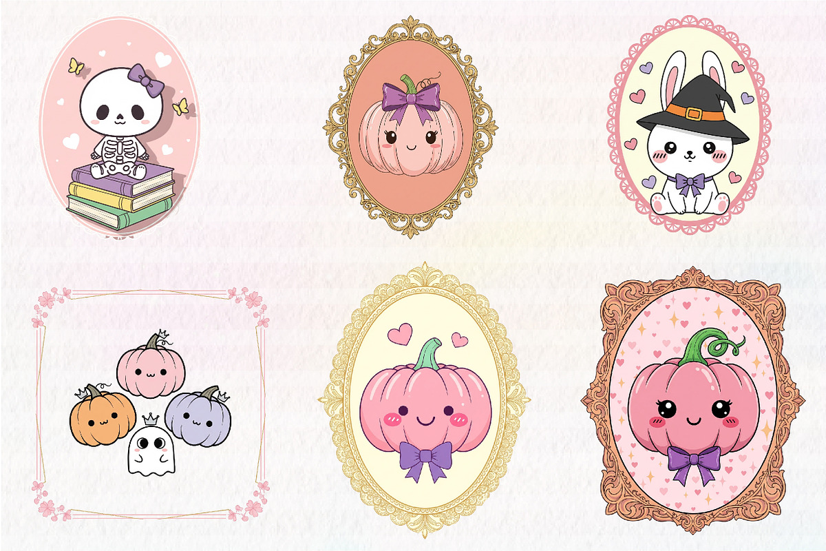 Cute Ghost Frame Sublimation Bundle, an Illustration by CreationArt (Photo 4 of 5)