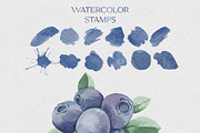 Watercolour Stamps for Procreate, a Brush Add-On by Marge Art (Thumbnail 2 of 2)
