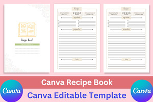 Recipe Book Interior Canva Template