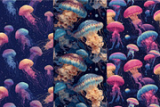 12 Luminous Drift Seamless Patterns, a Pattern Graphic by Inknfolly (Thumbnail 3 of 7)