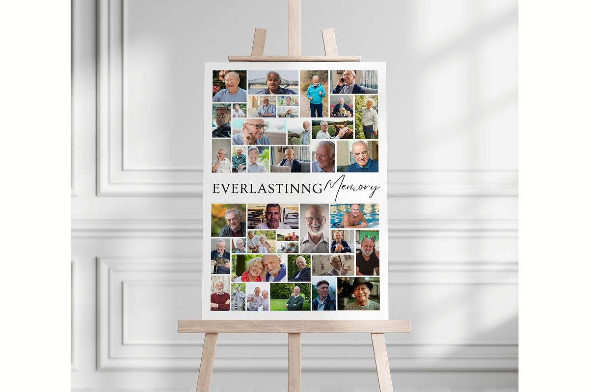 Funeral Heart Collage Templates, a Stationery Template by Coral Beauty (Photo 4 of 5)