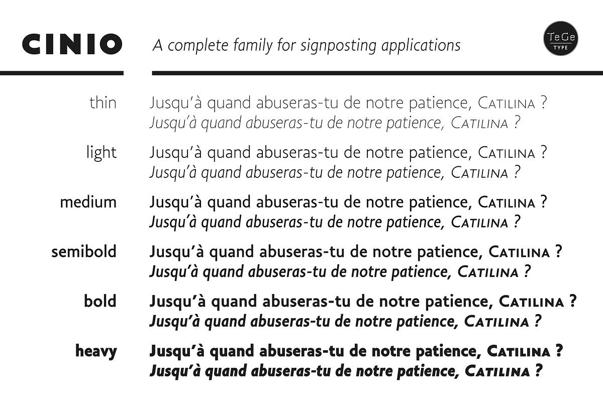Cinio, a Sans Serif Font by TeGeType foundry (Photo 3 of 5)