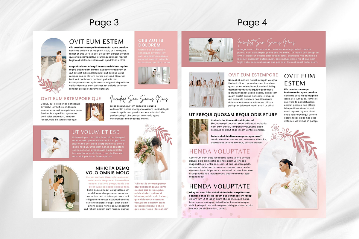 Elegant Wedding Newsletter Template preview 8