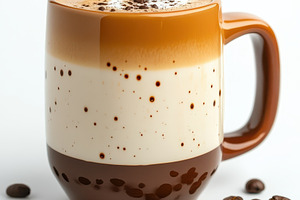 Delicious Cappuccino in Brown Mug Co, a Food & Drink Photo by Pixeness Studio