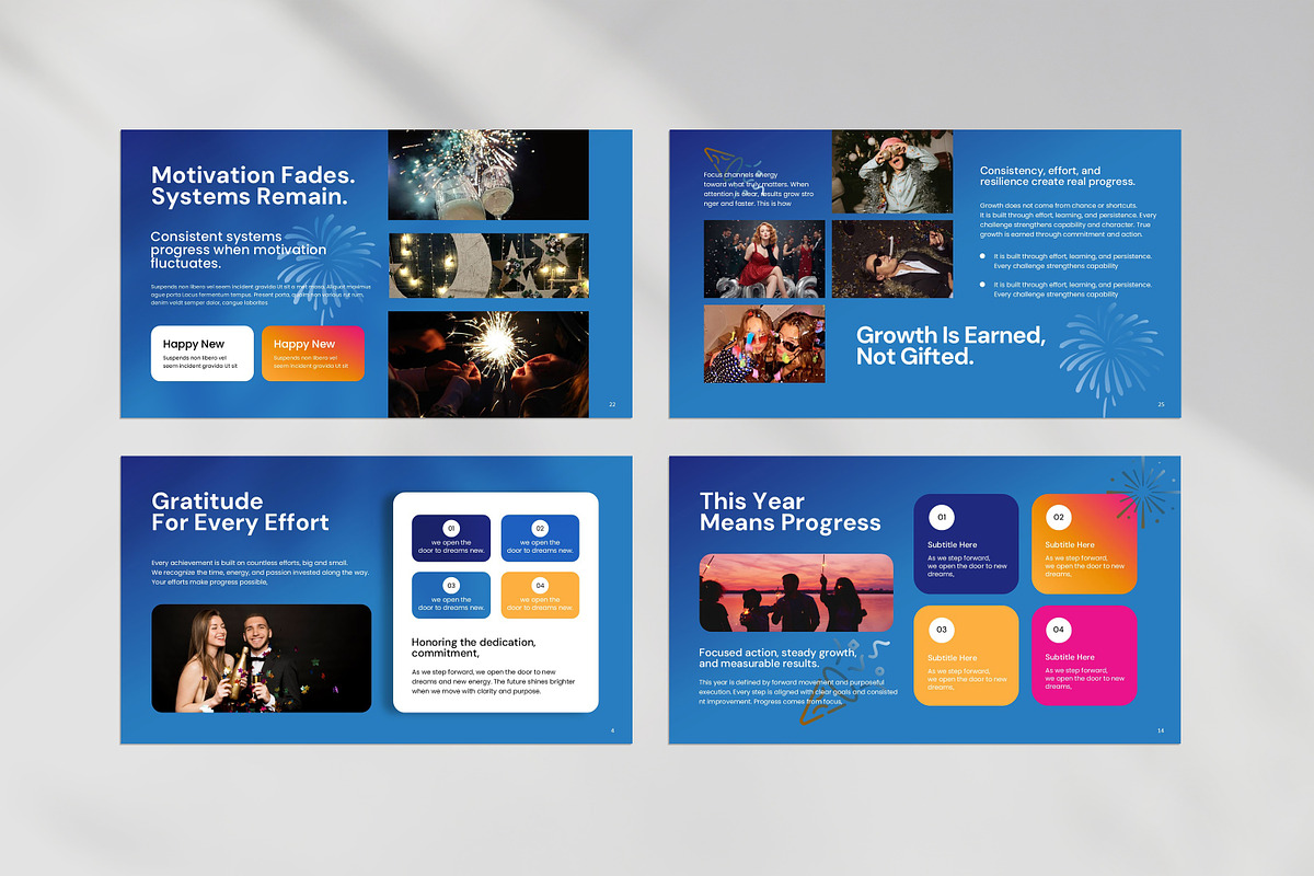 Happy New Year Presentation Template, a Presentation Template by Creatiya Type (Photo 5 of 8)