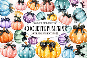 Coquette Pumpkin Clipart, an Illustration by Designworld