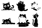 Funny Quirky Cat Clipart, an Illustration by CreationArt (Thumbnail 3 of 5)